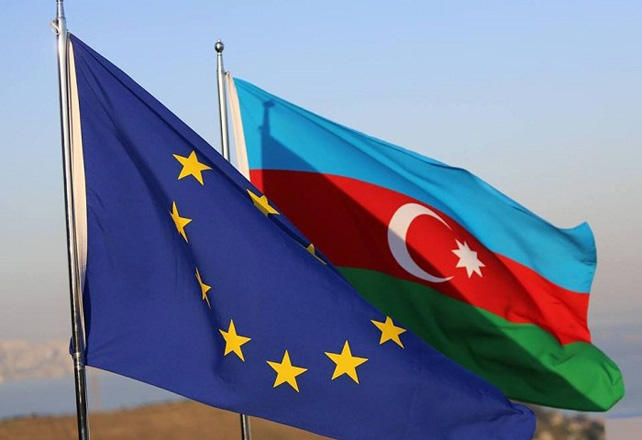 Eu azerbaijan flags
