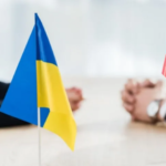 Russian ukraine flags