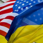 Us ukraine flags